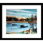 Harbor in Autumn - Greeting Cards and Prints